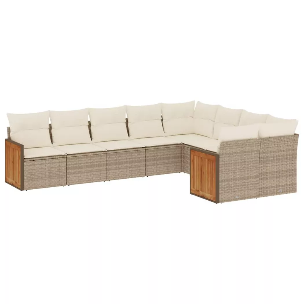VidaXL - Garten sofagarnitur poly-rattan, One Size, Beige