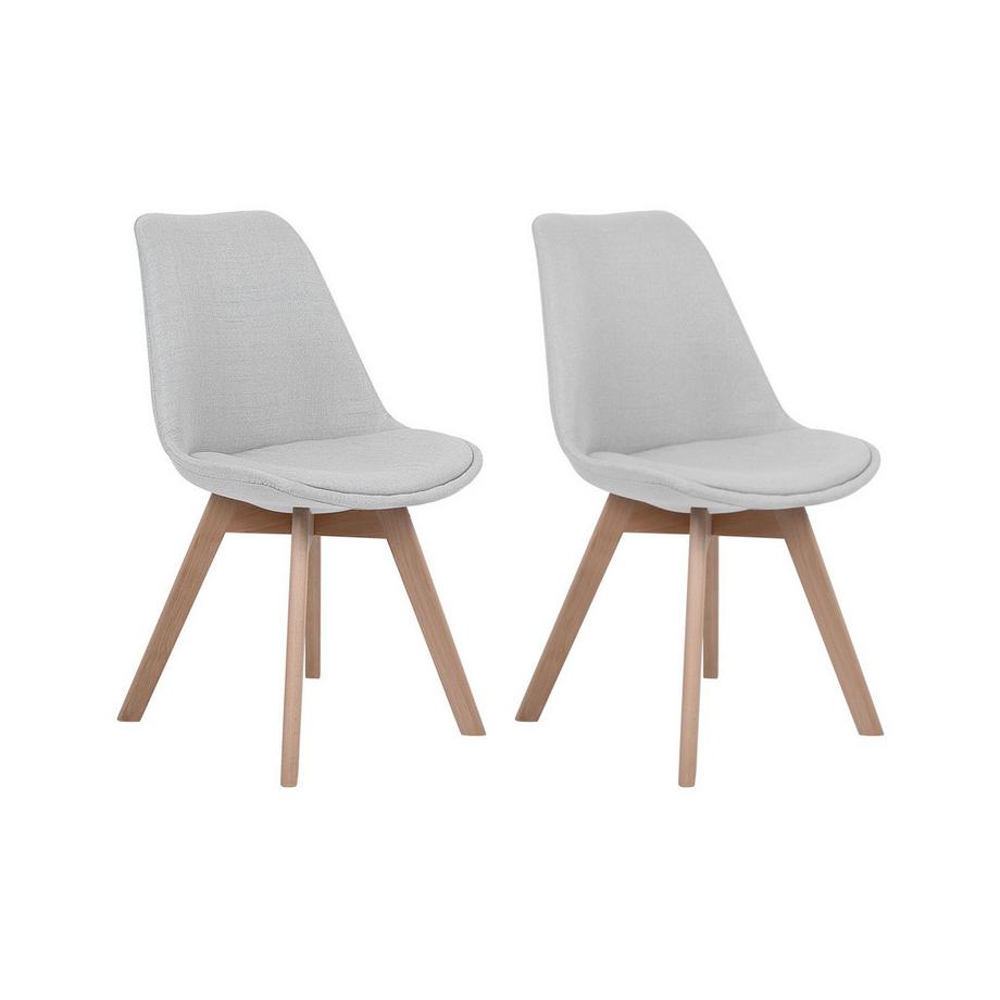 Beliani Lot de 2 chaises de salle à manger en Tissu Moderne DAKOTA II  