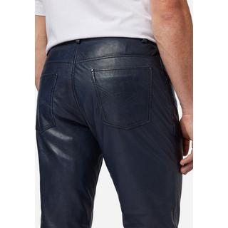 RICANO  Pantalon en cuir pour homme, Trant Pant, jeans en cuir à cinq poches en cuir d'agneau lavé. 