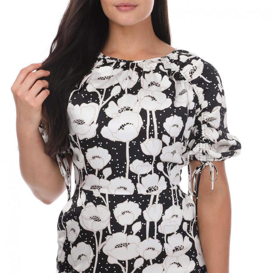 TED BAKER Abriee Abito Midi Maniche a Palloncino  