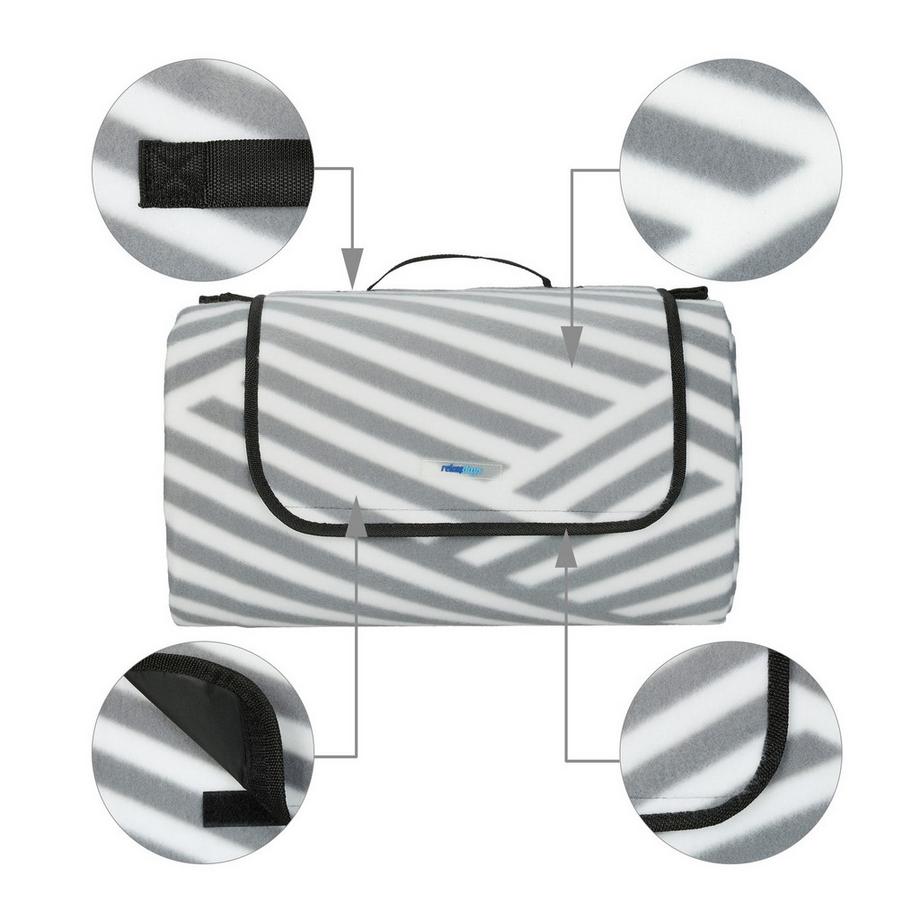 B2X Couverture de pique-nique rayée 200 x 300 cm  