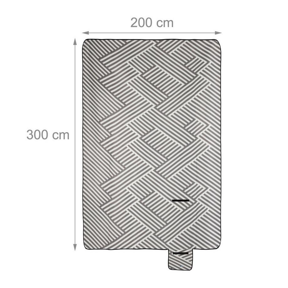 B2X Couverture de pique-nique rayée 200 x 300 cm  