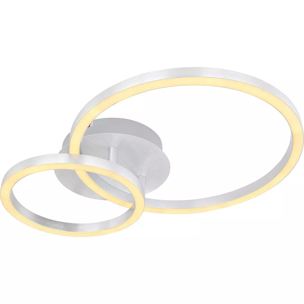 mutoni – Deckenleuchte Reggy Aluminium Gebürstet LED, One Size, Weiss