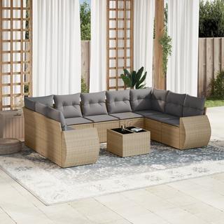 VidaXL set divano da giardino Polirattan  