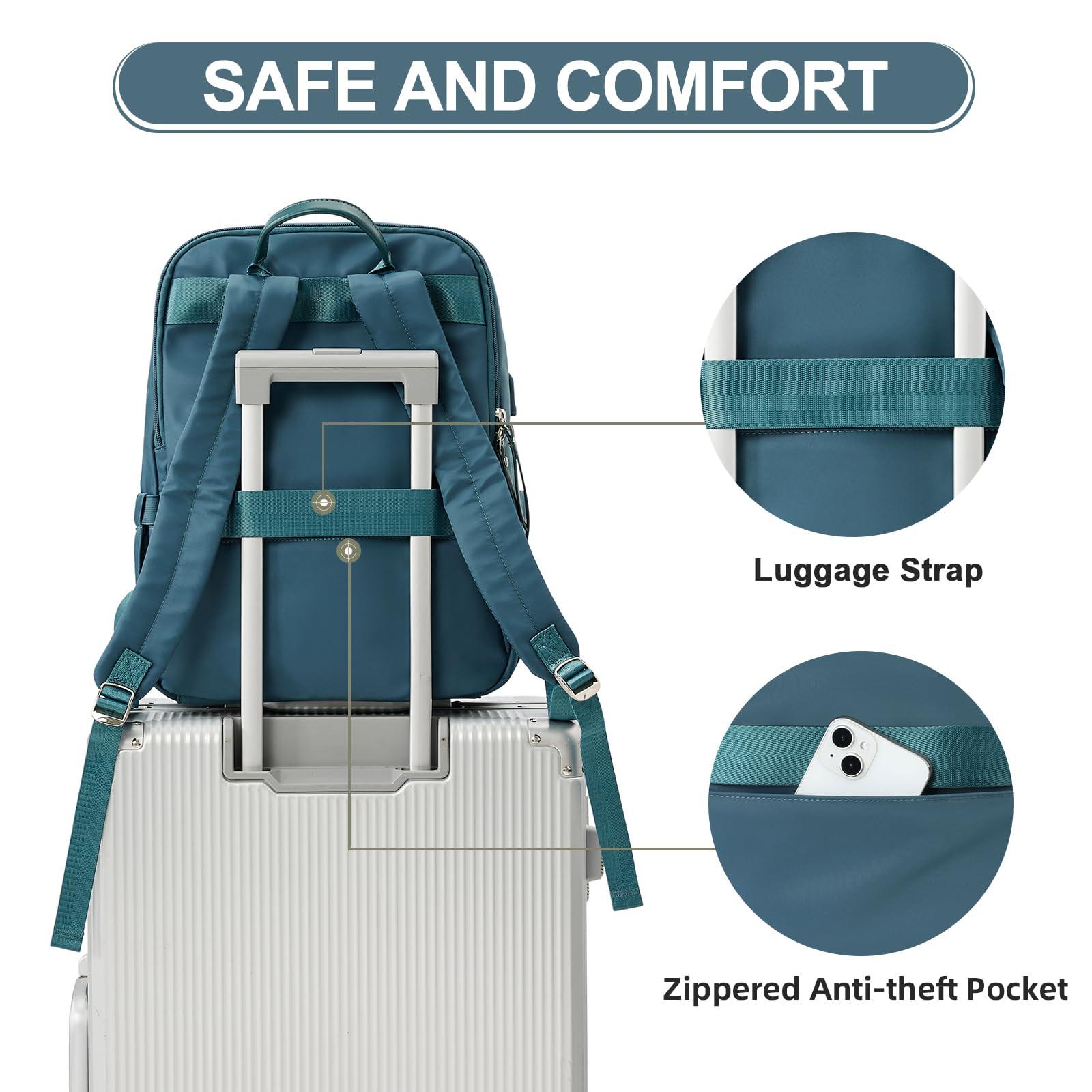 Only-bags.store Eleganter mittlerer Laptop Rucksack USB Ladeanschluss Schulrucksack  