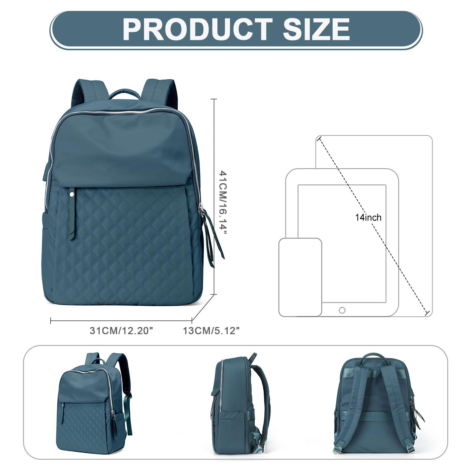 Only-bags.store Eleganter mittlerer Laptop Rucksack USB Ladeanschluss Schulrucksack  