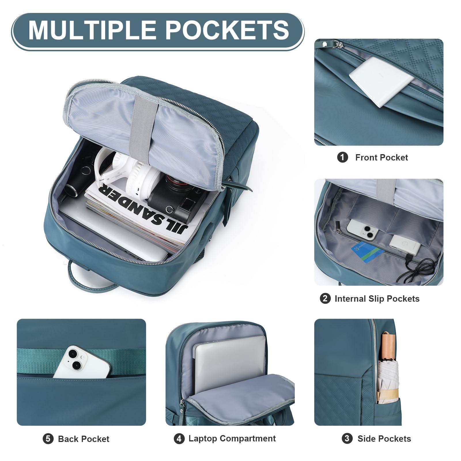 Only-bags.store Zaino Elegante Medio per Laptop Porta di Ricarica USB Zaino Scuola  