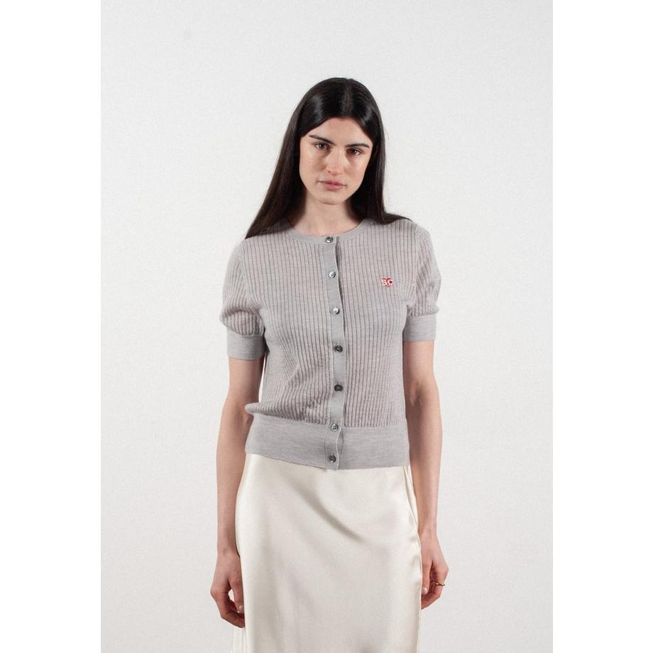 -Cardigan mit Rundhalsausschnitt und kurzen Ärmeln  - FRIDA 6