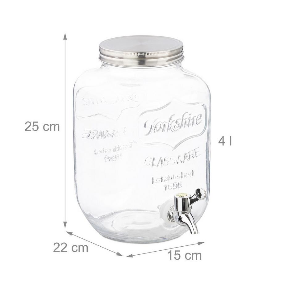 Northio Distributeur de boissons de 4 litres en pack de 2  