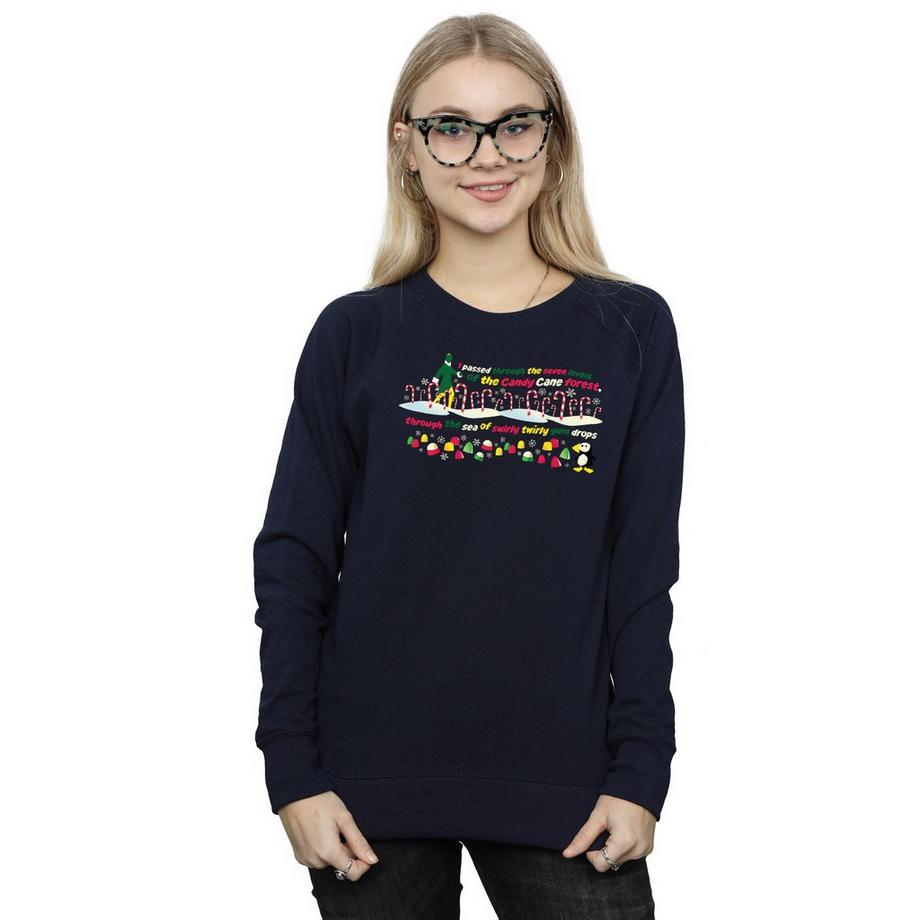 Elf Grafikdruck Slim Fit Sweatshirt  