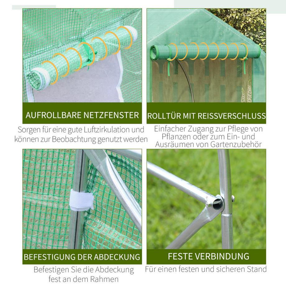 Outsunny serre en aluminium  