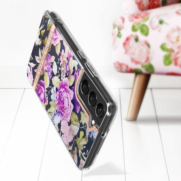 Avizar  Cover per Galaxy S22 Fiori Viola 