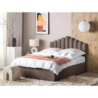 Beliani Bett mit Bettkasten aus Samtstoff Modern VINCENNES  