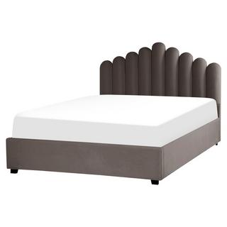 Beliani Bett mit Bettkasten aus Samtstoff Modern VINCENNES  