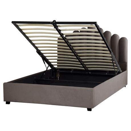 Beliani Bett mit Bettkasten aus Samtstoff Modern VINCENNES  