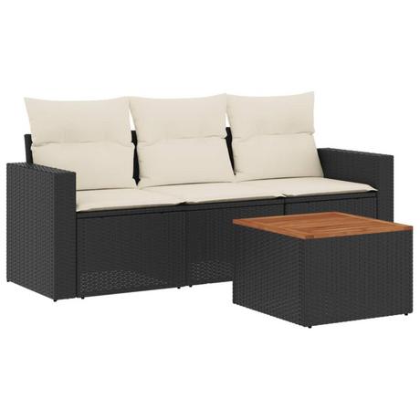 VidaXL set divano da giardino Polirattan  