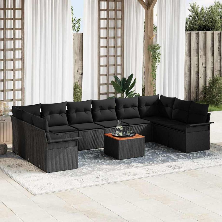 VidaXL Ensemble de canapé de jardin poly rattan  