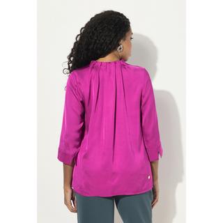 Ulla Popken Blusa scollo arricciato maniche 3/4  