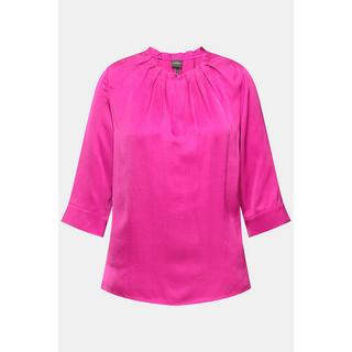 Ulla Popken Blusa scollo arricciato maniche 3/4  