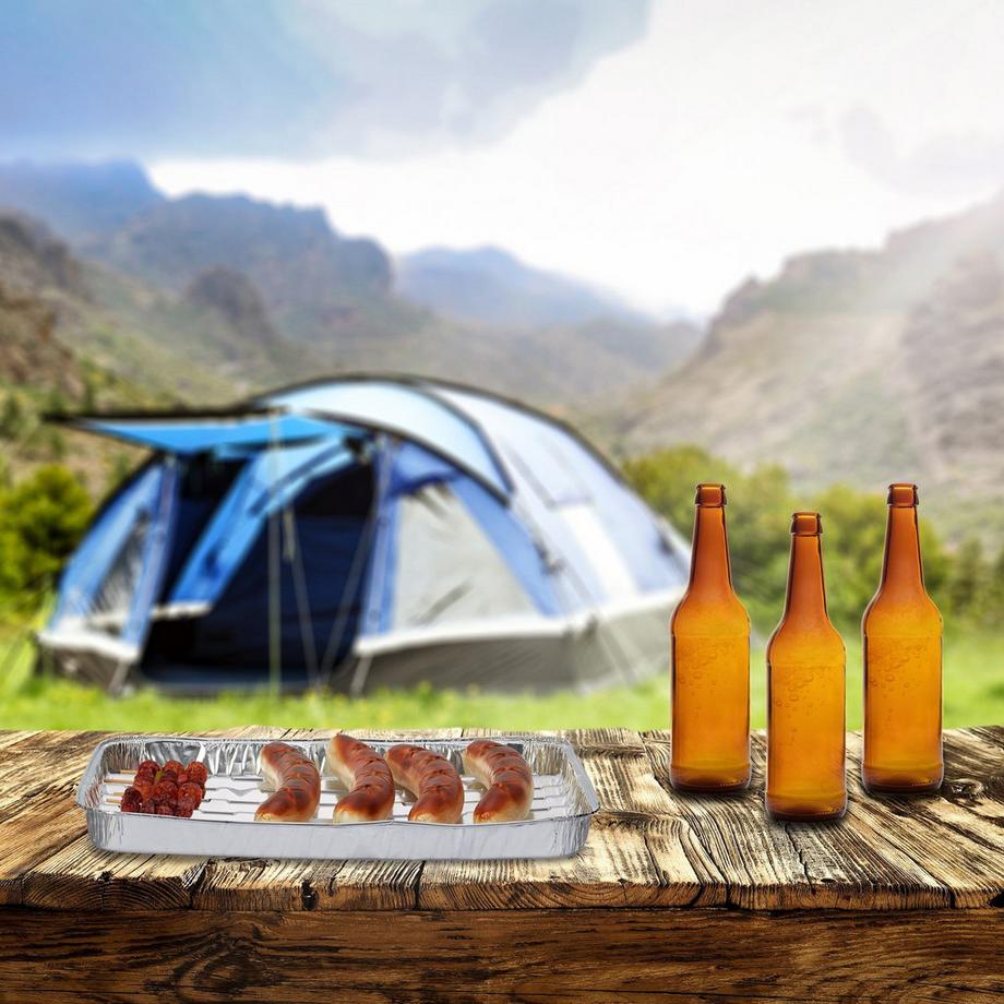 B2X  Grillschalen aus Aluminium, 40er-Set 