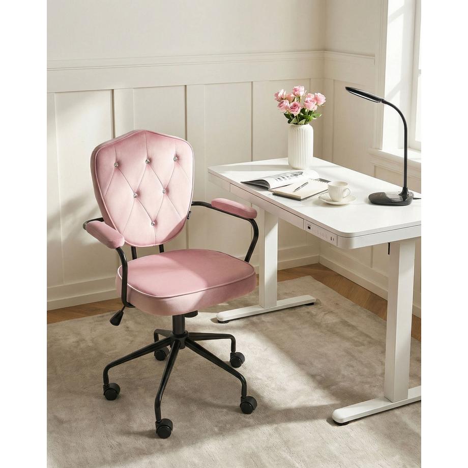 Beliani Chaise de bureau en Velours Glamour VELISSE  