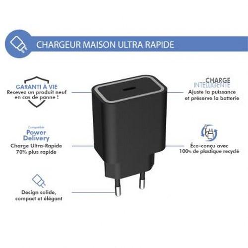 Force Power  Chargeur maison USB C PD 25W 