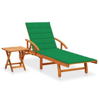 VidaXL Chaise longue avec table bois d'acacia  