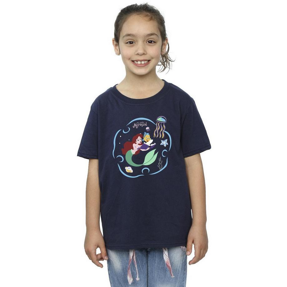 Disney  The Little Mermaid Reading A Book TShirt 