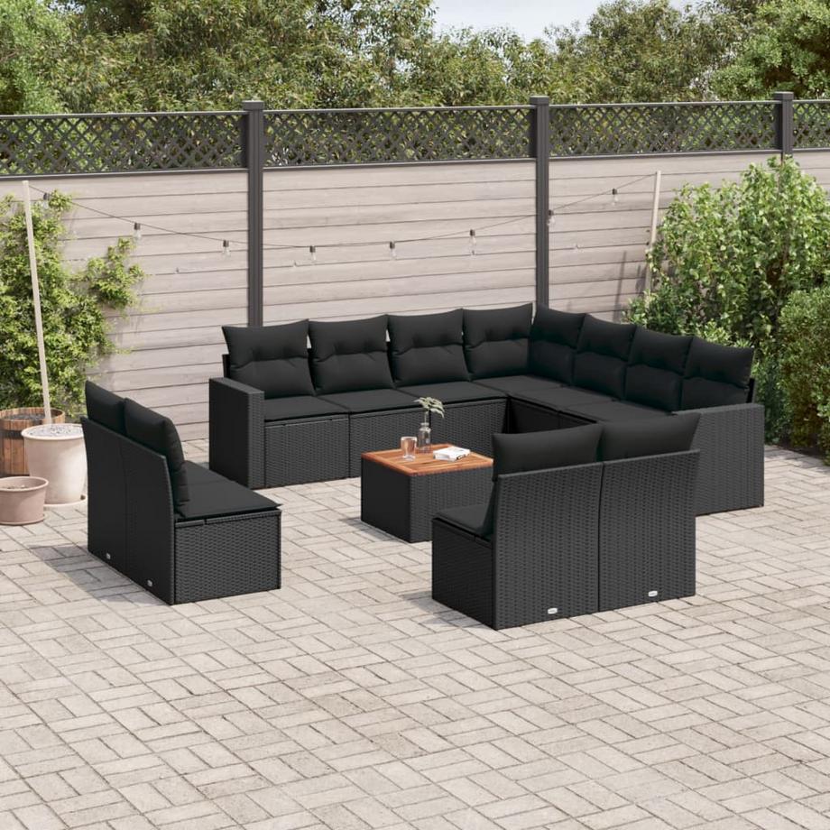 VidaXL Ensemble de canapés de jardin rotin synthétique  