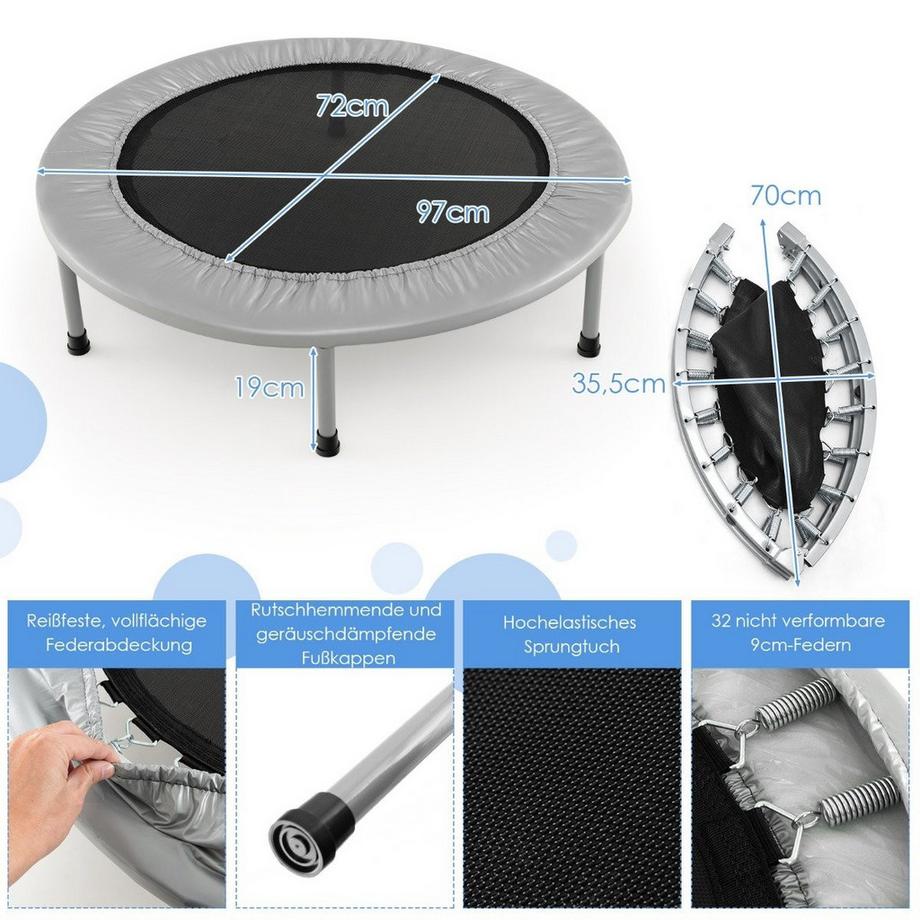 Northix  Mini Trampolino Fitness per Allenamento a Casa 