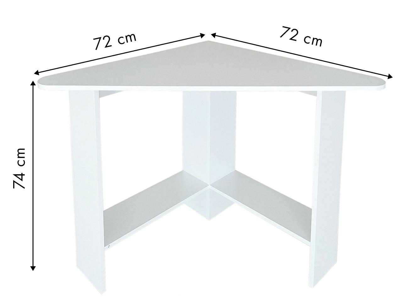 Northix Scrivania per computer moderna ad angolo bianca  
