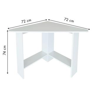 Northix Scrivania per computer moderna ad angolo bianca  