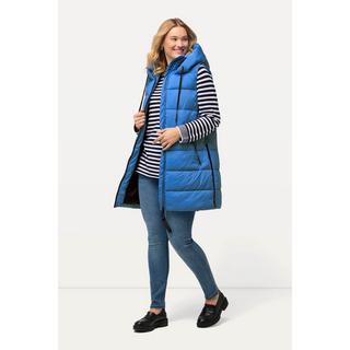 Ulla Popken  Gilet lungo, trapuntato e idrorepellente HYPRAR con zip a doppio cursore 