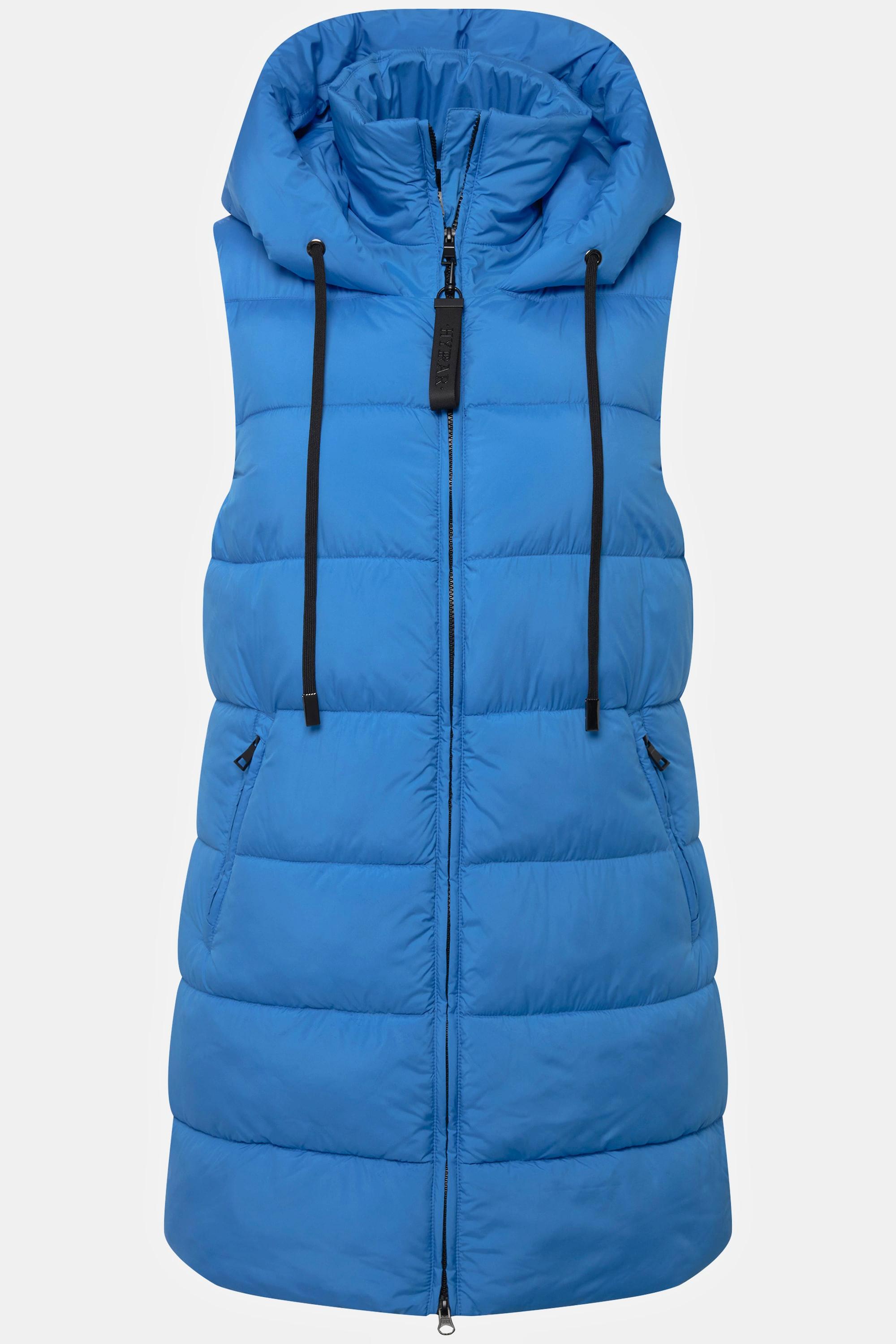 Ulla Popken  Gilet lungo, trapuntato e idrorepellente HYPRAR con zip a doppio cursore 