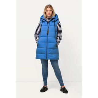 Ulla Popken  Gilet lungo, trapuntato e idrorepellente HYPRAR con zip a doppio cursore 