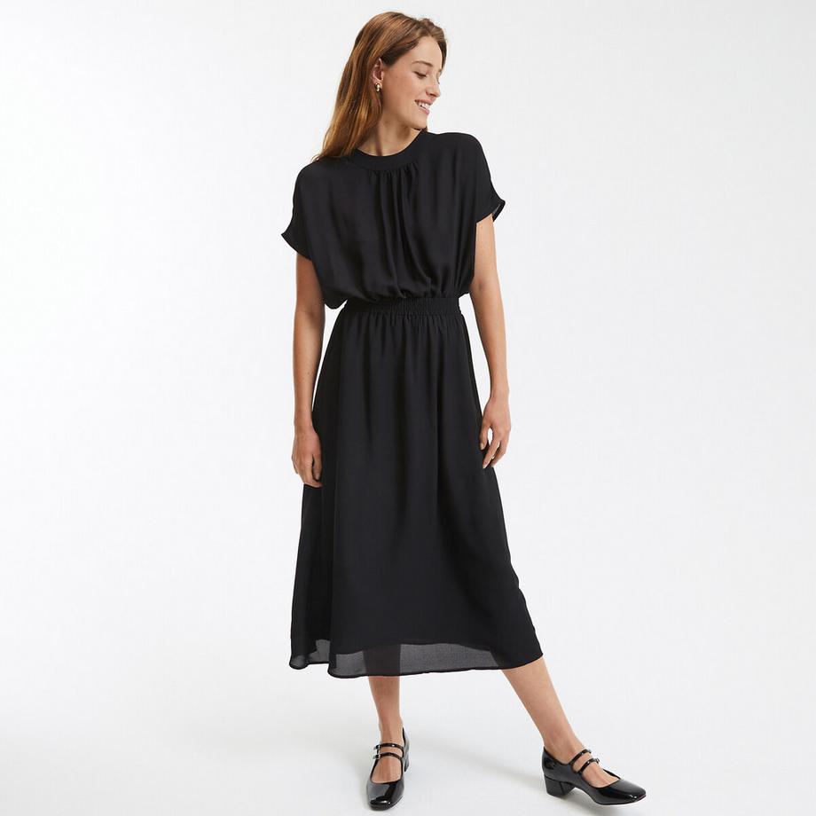 La Redoute Collections Robe longue évasée taille smockée  