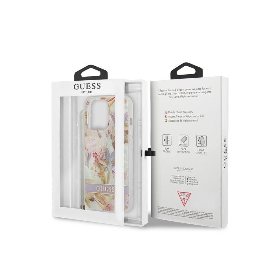 GUESS  Cover per iPhone 13 Pro Flowers tracolla 