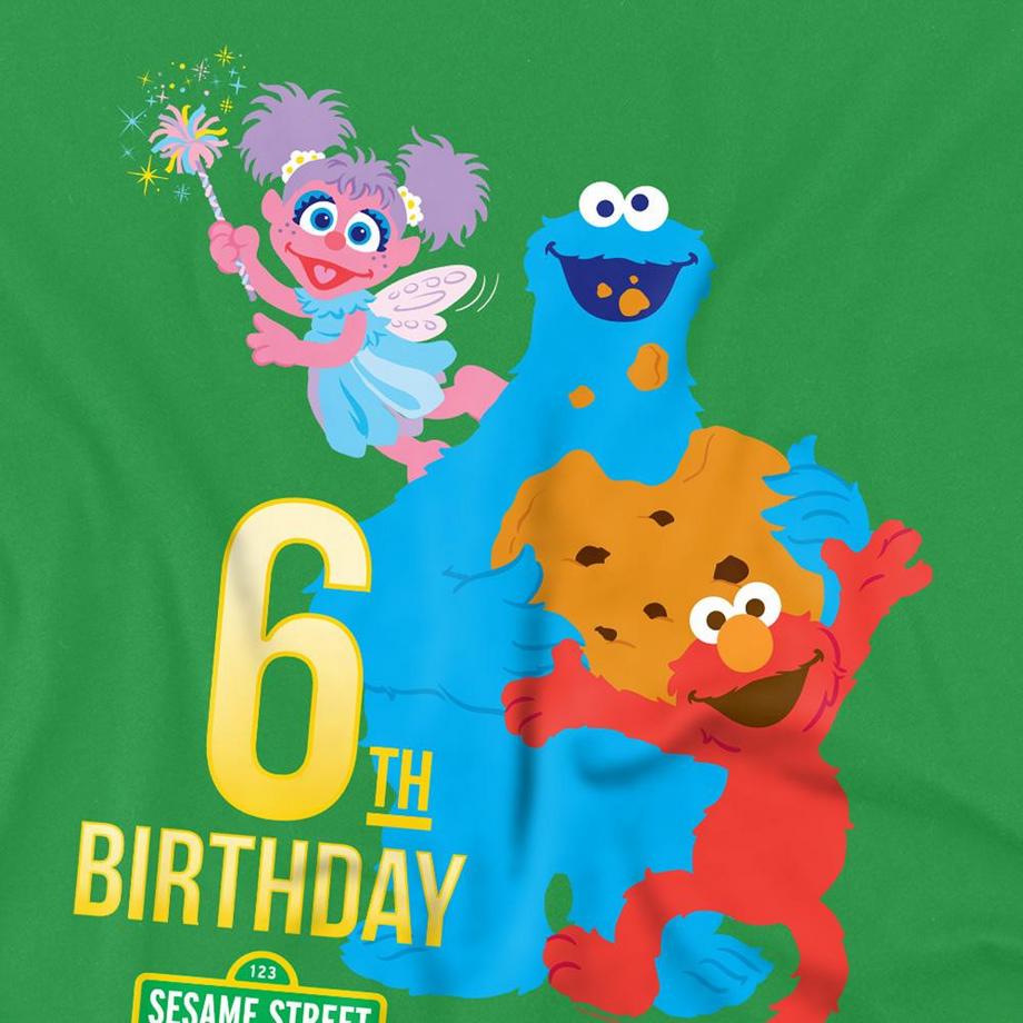 Sesame Street Maglietta 6° Compleanno  