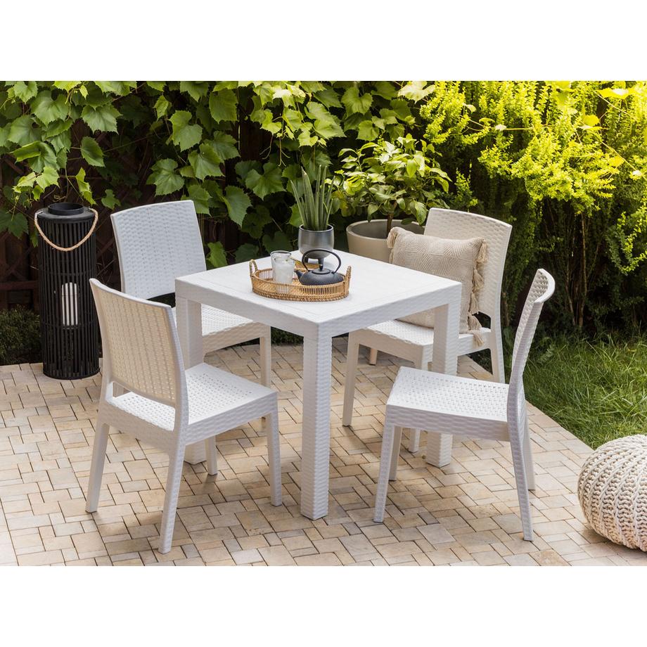 Beliani Outdoor Bistrotisch aus Kunststoff Industriell FOSSANO  