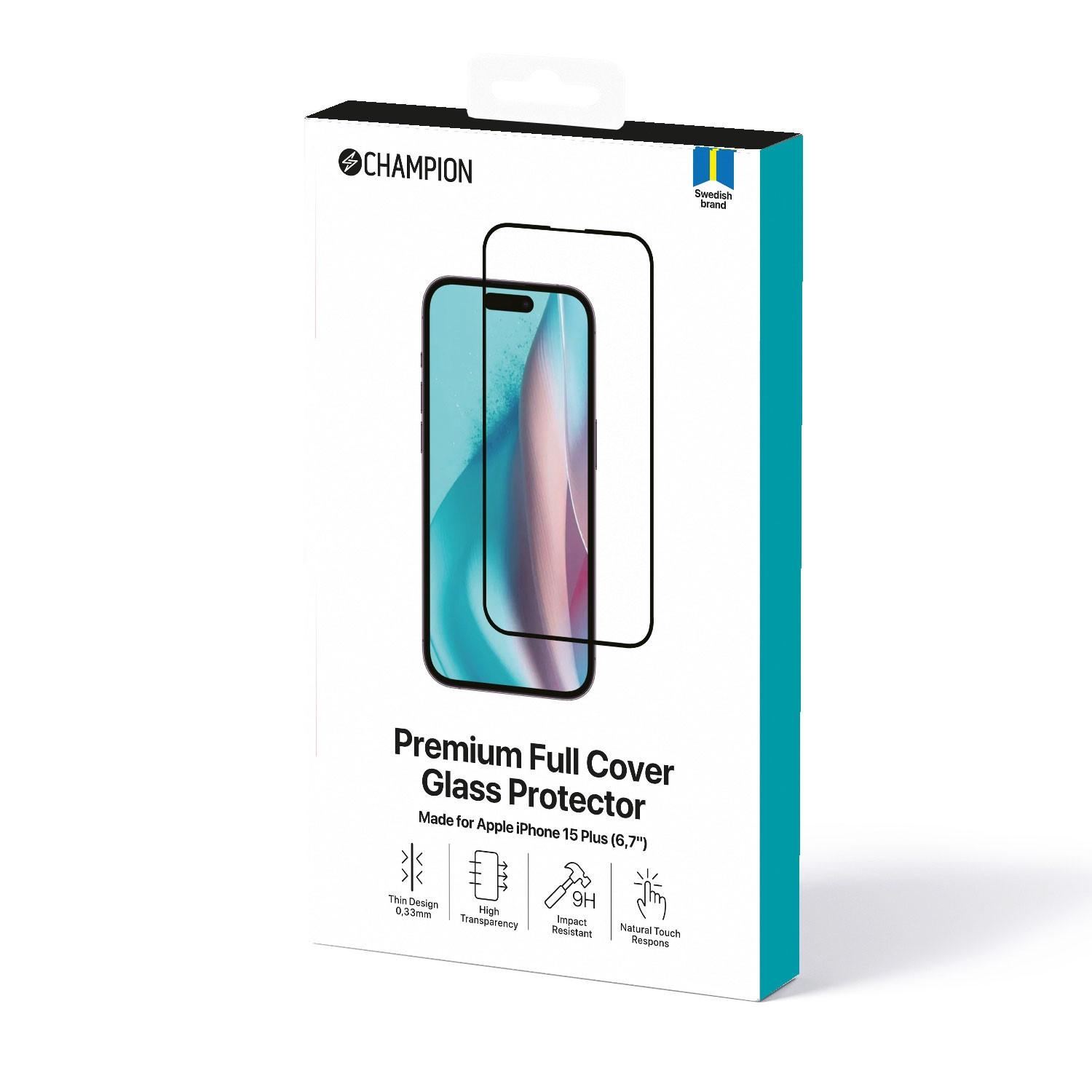 Champion  Proteggi schermo iPhone 15 Plus Nero 