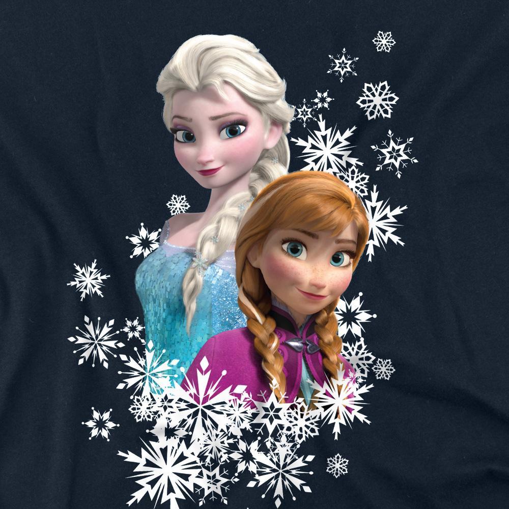 FROZEN Elsa et Anna Flocon de Neige T-Shirt Manches Longues  
