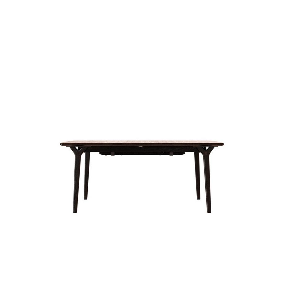 Ausziehtisch aus massiver Eiche black 6-12 Pers. Clara