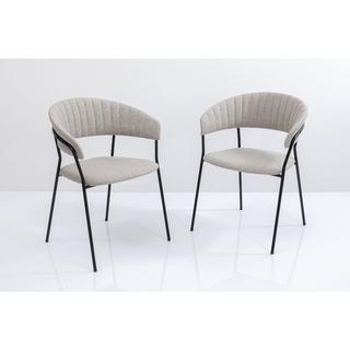 KARE Design Poltrona Belle beige (set di 2)  