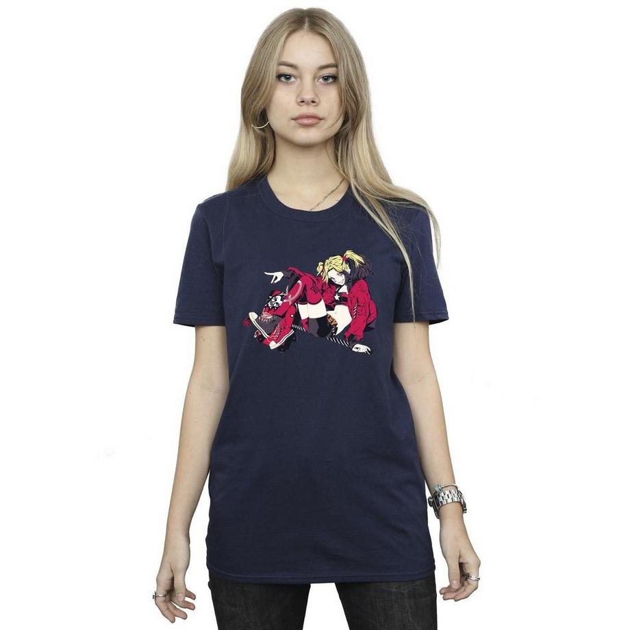 DC COMICS T-Shirt Imprimé Coupe Boyfriend  