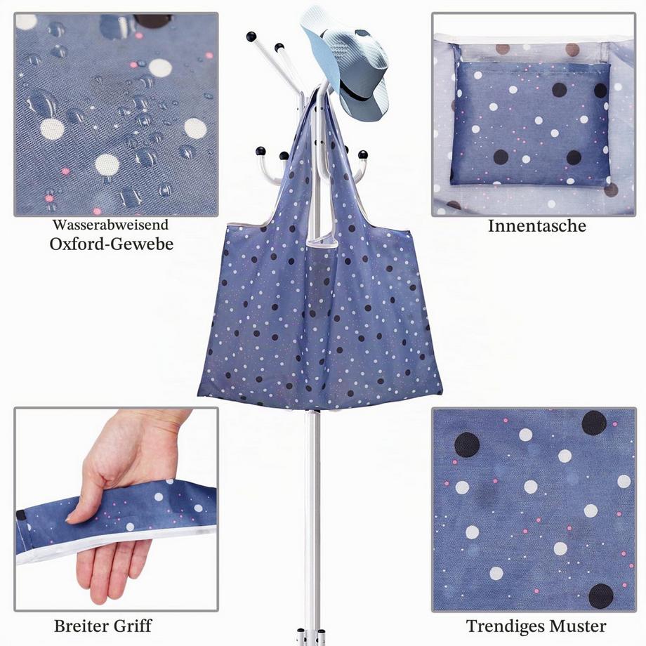 Only-bags.store Einkaufstasche Faltbare große, wiederverwendbare Einkaufstasche aus Stoff  