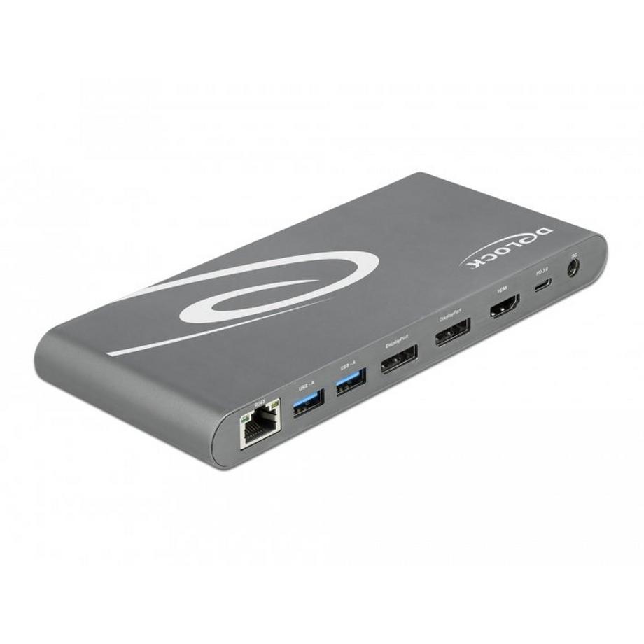 DeLock  87772 station d'accueil Avec fil Thunderbolt 3 Gris 