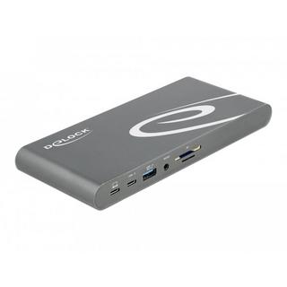 DeLock  87772 Notebook-Dockingstation & Portreplikator Kabelgebunden Thunderbolt 3 Grau 