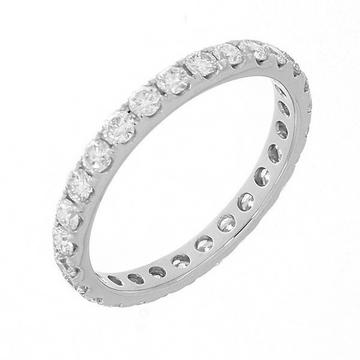 Mémoire-Ring 750/18K Weissgold Diamant 1.05ct.