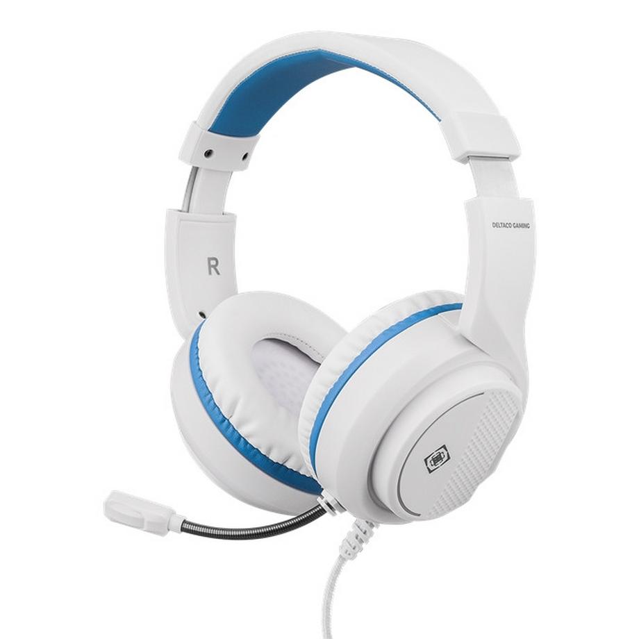 Deltaco Gaming Headset für PlayStation 5 – Weiß/Blau