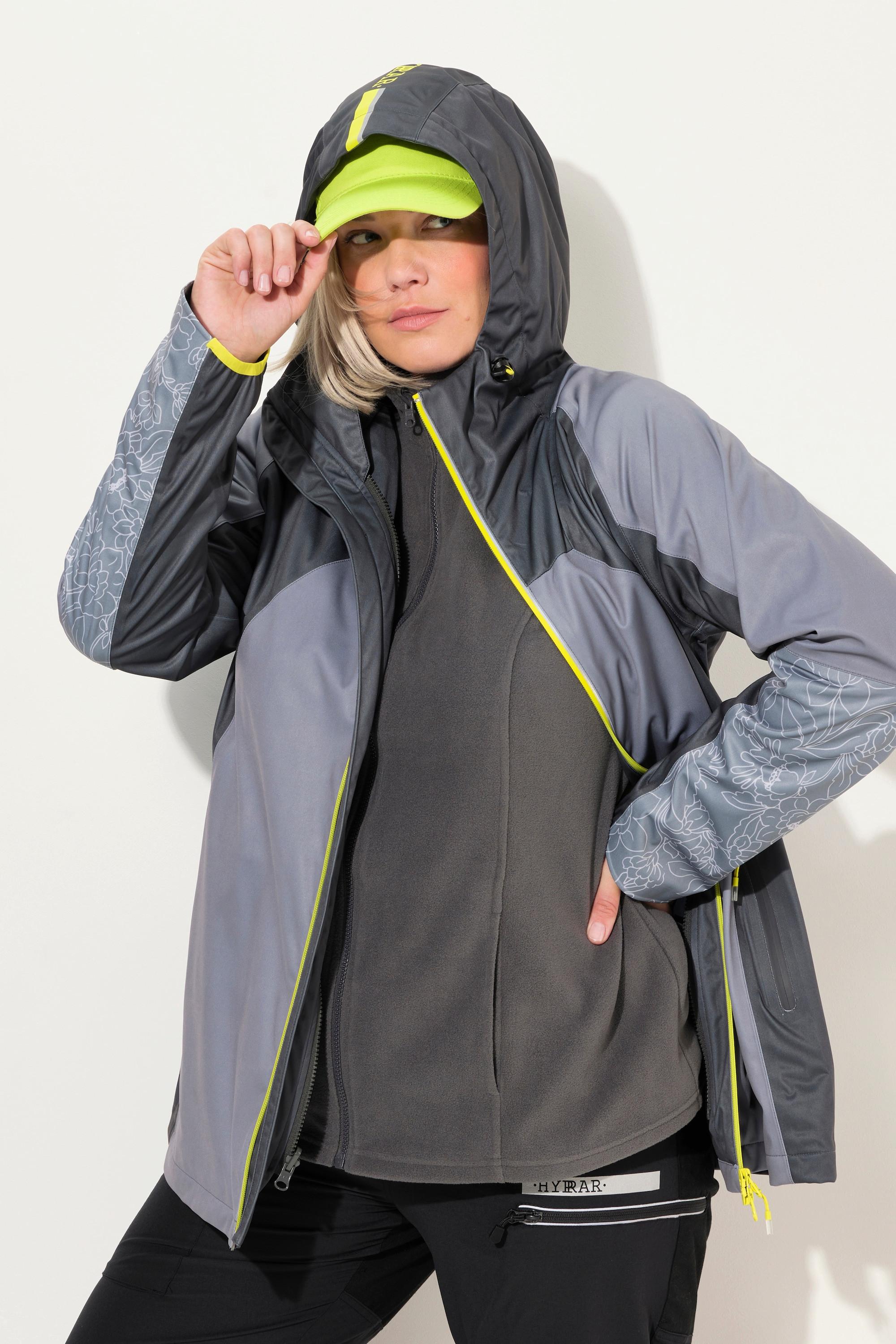 Ulla Popken  Veste technique imperméable, avec veste intérieure et fermeture à glissière à double sens 